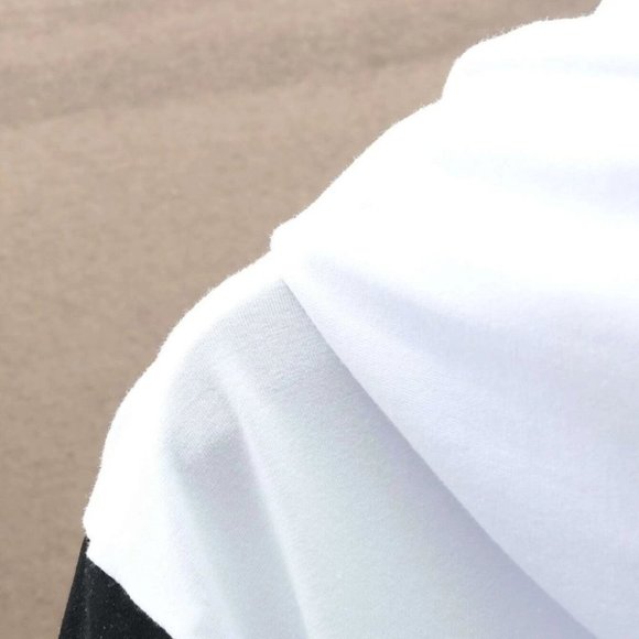 Casual Men's Contrast Colorblock Hooded Tee - Picture 5 of 8